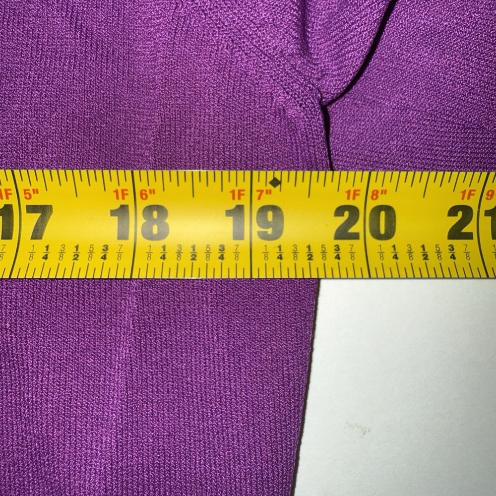 I.N. STUDIO Purple Open Front Cardigan Sweater Shrug Women's Size 12 Crop Layer - Picture 4 of 7